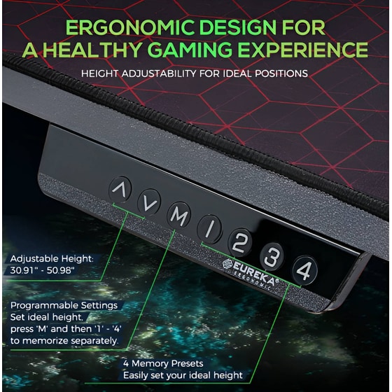 Gaming Γραφείο - Eureka Ergonomic Erk-egd-s62b-v1 image 12