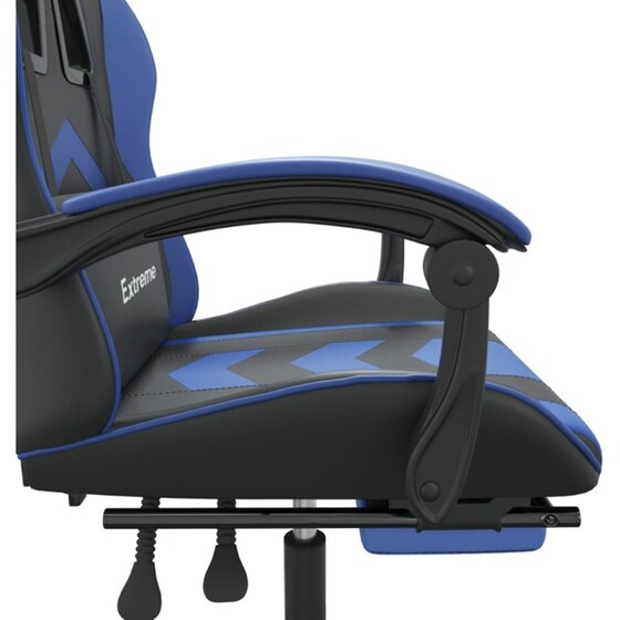 Καρέκλα Gaming VIDAXL 3143902 με Υποπόδιο από Τεχνητό Δέρμα - Μαύρο image 6