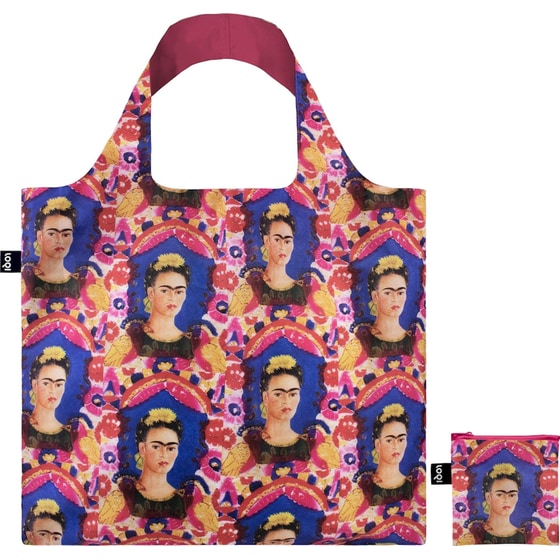Τσάντα Χειρός/ Ώμου Shopper Loqi Frida Kahlo "The Frame" (Self-Portrait) από Ανακυκλωμένα Υλικά image 0