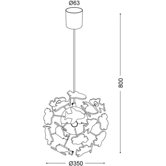 Παιδικό Φωτιστικό Οροφής Aca Air MD160224AIR Αεροπλάνα image 1