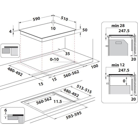 INDESIT IS 35Q60 NE Μαύρο Εστία Επαγωγική Αυτόνομη image 4