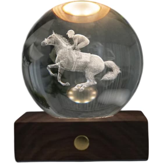 Διακοσμητικό&nbsp;Gingko Crystal&nbsp;Light&nbsp;3D&nbsp;Horse&nbsp;Race image 0