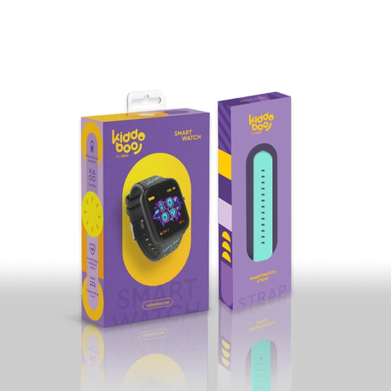 Smartwatch Kiddoboo 2.0 44mm - Black + Mint Strap image 2