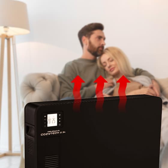 TELEMAX COZYTECH 30-2300 Θερμοπομπός Δαπέδου με Αερόθερμο 2300W Μαύρο image 3