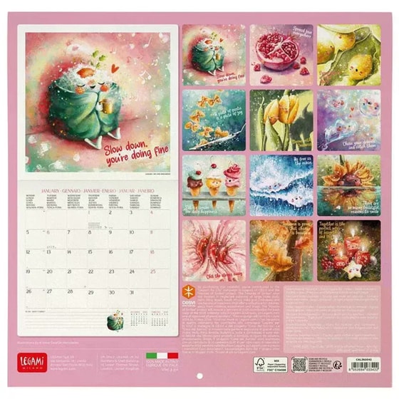 Ημερολόγιο Τοίχου Legami 2026 Good Vibes Only 30x29cm image 2