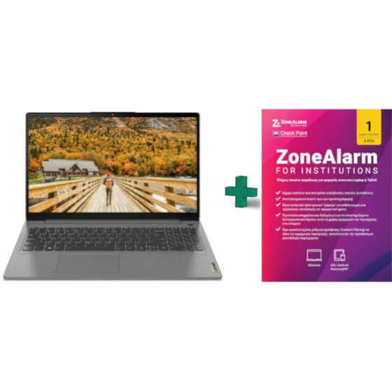 Laptop Lenovo Ideapad 3 15ALC6 15.6" FHD (Ryzen 3-5300U/8GB/256GB SSD/Radeon Graphics/Win10HomeS) + Antivirus ZoneAlarm για 2 έτη image 0