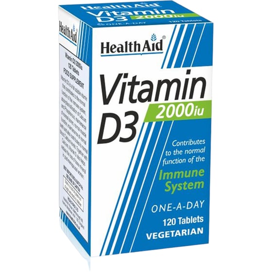 Health Aid Vitamin D3 2000IU - 120 ταμπλέτες image 0