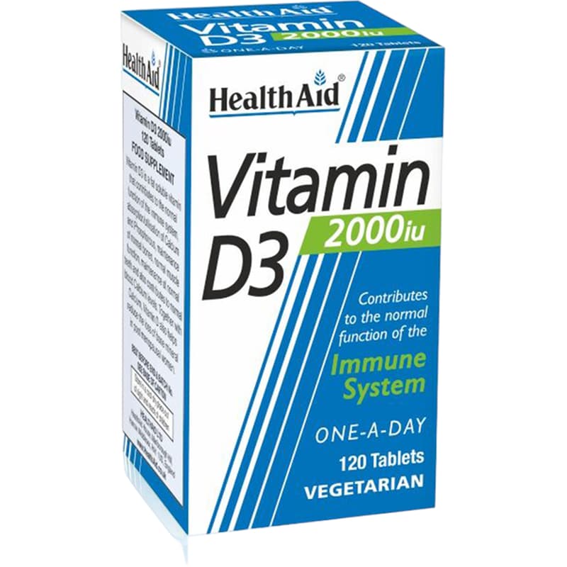 Health Aid Vitamin D3 2000IU - 120 ταμπλέτες