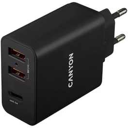 Φορτιστής Πρίζας Canyon H-08 Multi-USB (PD) 30W - Μαύρο