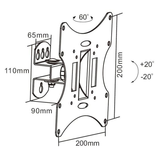Βάση Τηλεόρασης Cabletech 23"-43" UCH0041 image 1