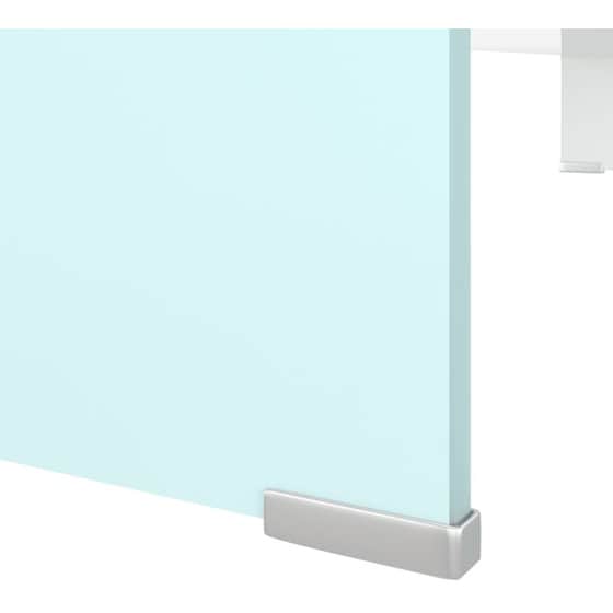 Έπιπλο Τηλεόρασης Vidaxl Γυάλινο 100x30x13 cm - Λευκό image 4