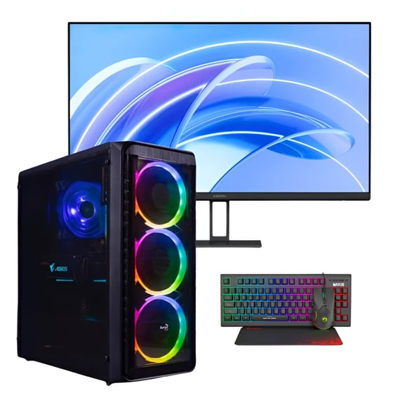 Desktop Vengeance 69i AI Edition (Ryzen-5-8600G/16GB/480GB SSD/Radeon Vega Graphics/No Os Gaming Pc + Xiaomi A27i Monitor 27″ FHD IPS) image 0