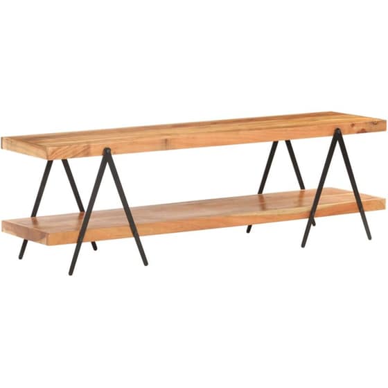 Έπιπλο Τηλεόρασης VidaXL από Ξύλο 160x40x50cm - Καφέ/Μαύρο image 6