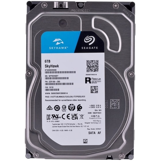 Seagate SkyHawk +Rescue 6TB HDD Σκληρός Δίσκος 3.5" SATA III με 256MB Cache για Desktop / Καταγραφικό ST6000VX009 image 7