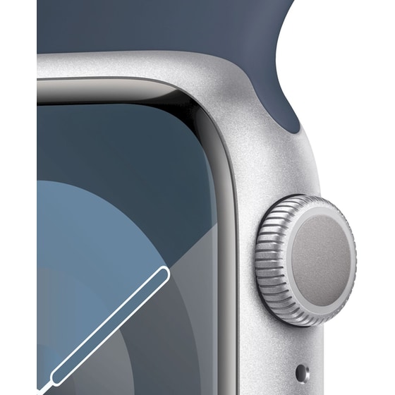 Apple Watch Series 9 Aluminium Silver GPS 41mm - Storm Blue Medium/Large image 1