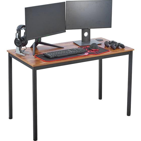 Γραφείο Μελέτης Eureka Ergonomic από Μοριοσανίδα 108.2x68cm - Καφέ image 2