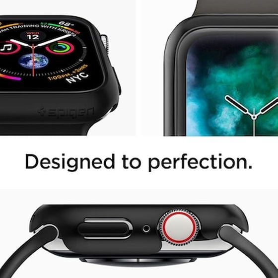 Θήκη Spigen Thin Fit για Apple Watch 44mm - Μαύρο image 2