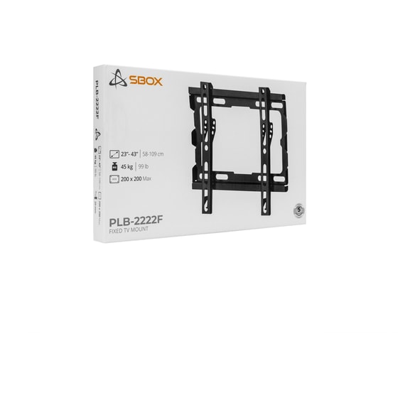 Βάση Τηλεόρασης Επιτοίχια Sbox PLB-2222F-2 Σταθερή 23" - 43" έως 45 kg image 6
