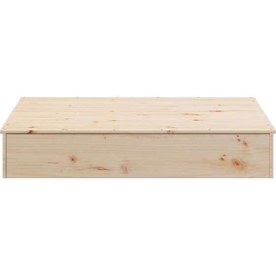 VidaXL Αμμοδόχος με Κάλυμμα 111x111x19.5cm Ξύλινη - Φυσικό Χρώμα Ξύλου image 2