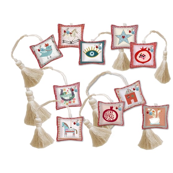 Κρεμαστό Χριστουγεννιάτικο Γούρι Colourbox Designs Υφασμάτινο 1Τμχ - Διάφορα σχέδια image 0