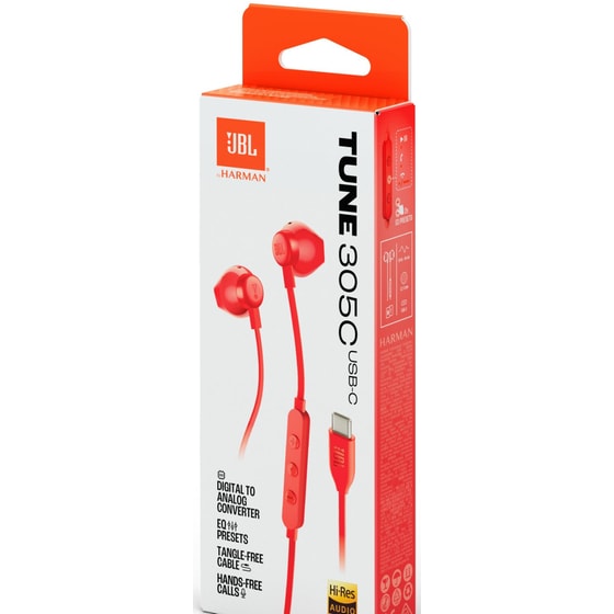 Ακουστικά Handsfree JBL Tune 305C USB-C - Κόκκινο image 6