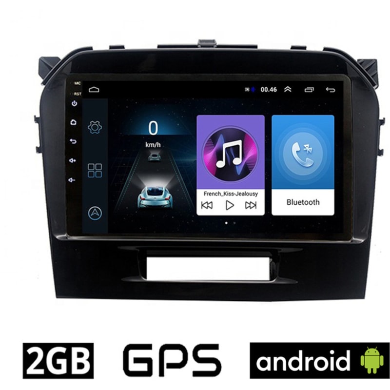 Ηχοσύστημα με Οθόνη Αφής 9 Android GPS Wi-Fi Bluetooth 2GB/16GB για Suzuki Grand Vitara (μετά - 2016)