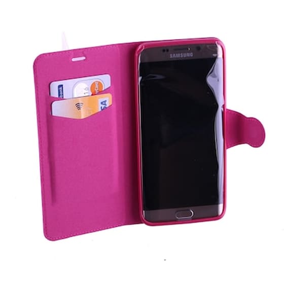 Θήκη Samsung Galaxy S6+ Edge - Volte-Tel Leather TPU Book - Pink image 0