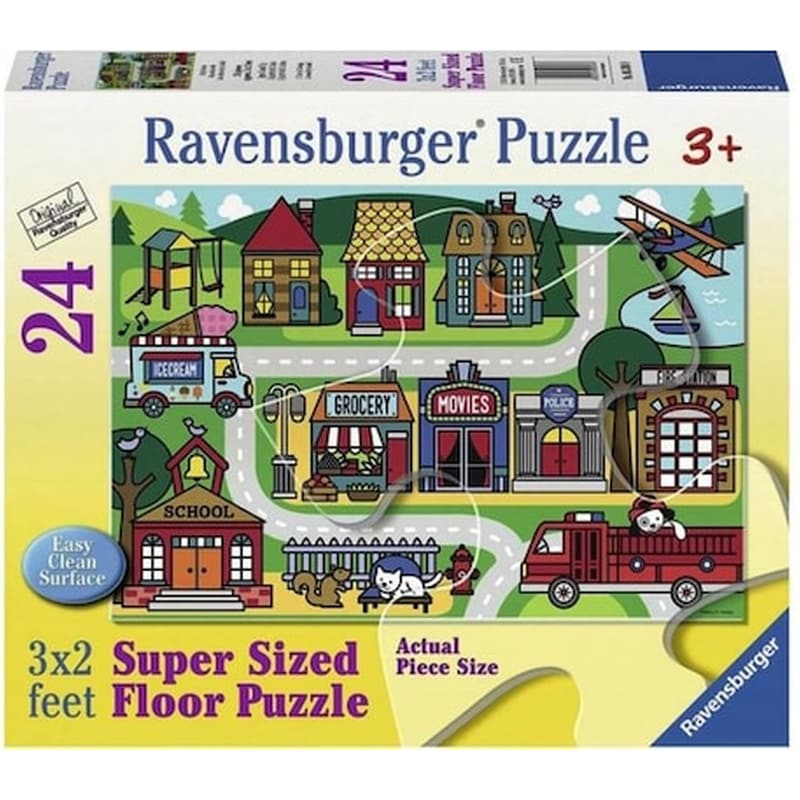 Παιδικό Παζλ Ravensburger Δαπέδου Δρόμοι Της Πόλης 05398 (24 Κομμάτια)