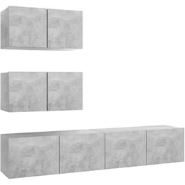 Έπιπλα Τηλεόρασης VidaXL Μοριοσανίδα 4 Τμχ 60x30x30cm - Γκρι