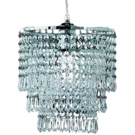 Trio Lighting Orient Κρεμαστό Φωτιστικό Ασημί με Κρύσταλλα για Ντουί E27 25x160εκ.