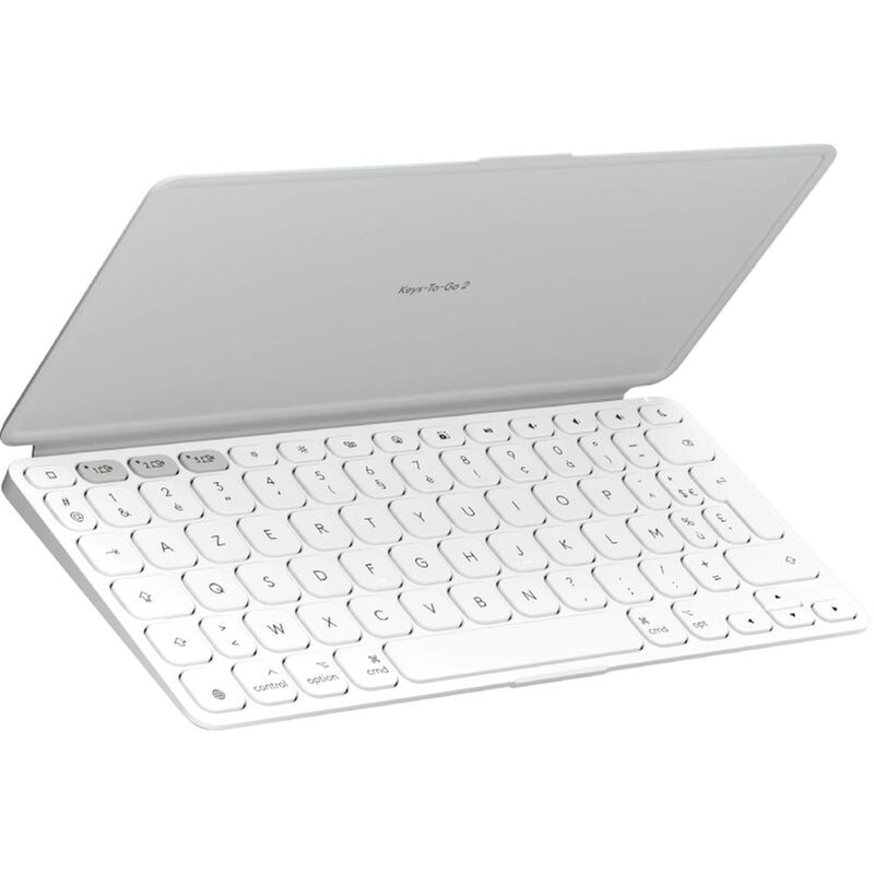 Logitech Keys To Go 2 Ασύρματο Πληκτρολόγιο Αγγλικό US Λευκό
