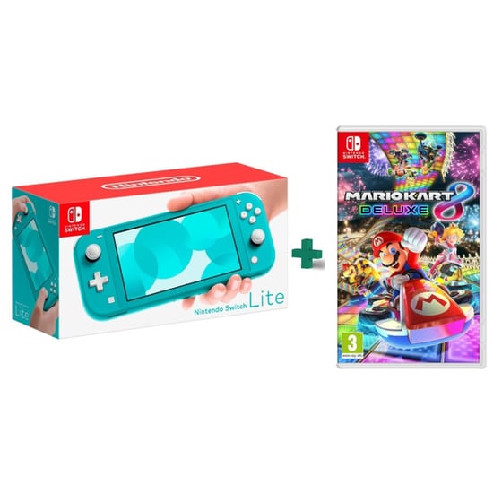Nintendo Switch Lite Turquoise & Mario Kart 8 Deluxe image 0
