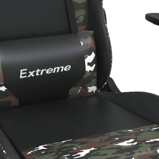 Καρέκλα Gaming VIDAXL 345456 με Ρυθμιζόμενα Μπράτσα από Τεχνητό Δέρμα - Μαύρο image 9