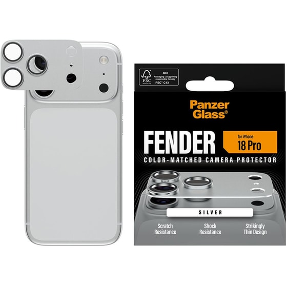 Προστατευτικό καμερών Apple iPhone 18 Pro - PanzerGlass Fender Camera Protector - Light Grey image 2