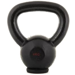 Kettlebell Κλασικό 4kg Amila 44500 από Σίδηρο Εμαγιέ με Επένδυση Λάστιχου - Μαύρο