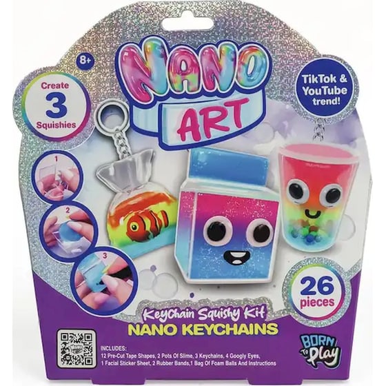 Nano Αrt Squishy Κιτ Κατασκευής Μπρελόκ image 0