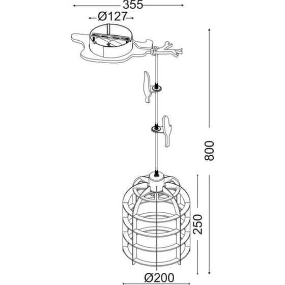 Παιδικό Φωτιστικό Οροφής Aca Foret MD150411P - Ροζ image 1