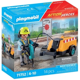 PLAYMOBIL® Εργάτης Με Κομπρεσέρ (71752)