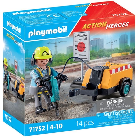 PLAYMOBIL® Εργάτης Με Κομπρεσέρ (71752) image 0