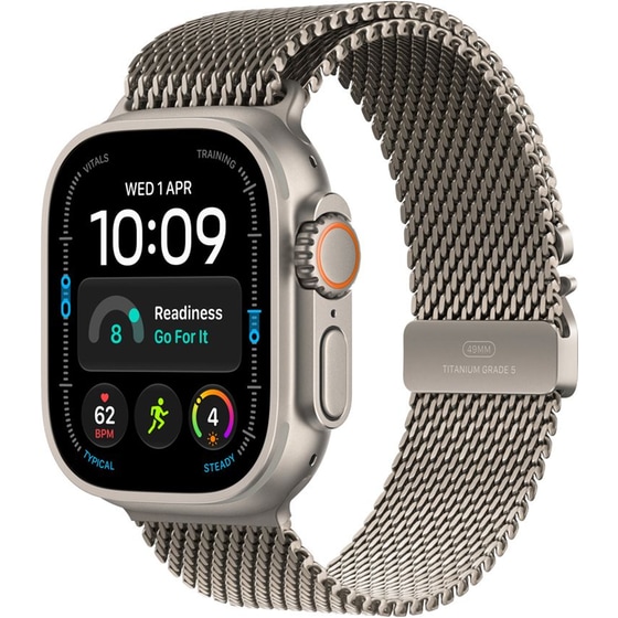 Apple Watch Ultra 4 GPS + Cellular 49mm Black Titanium Case with Black Titanium Milanese Loop - M image 0