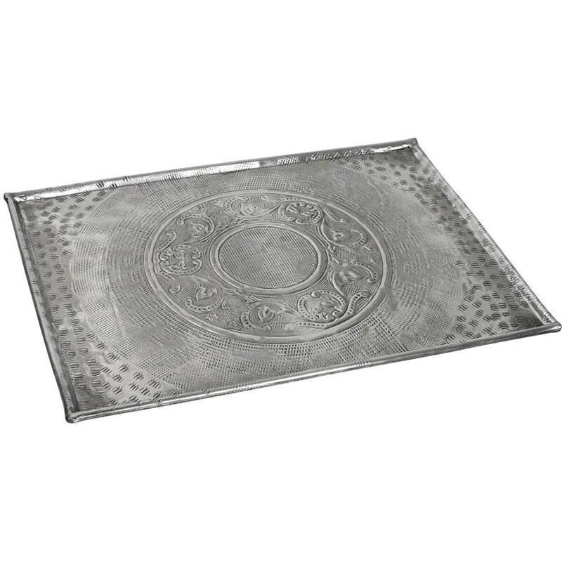 Διακοσμητικός Δίσκος Espiel από Αλουμίνιο 28x38cm - Ασημί