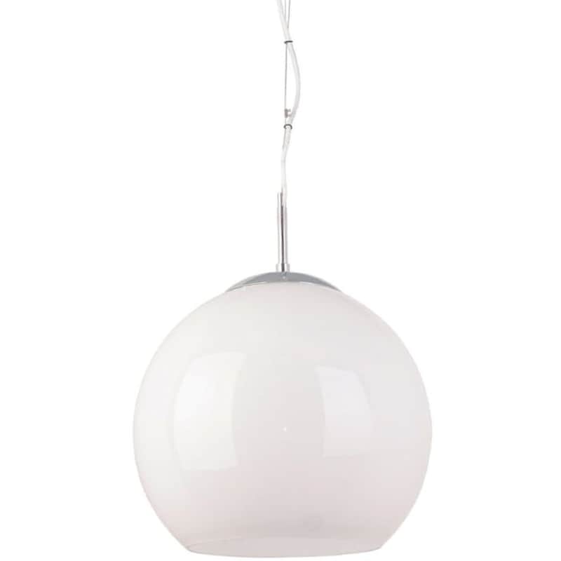 Φωτιστικό Οροφής Μονόφωτο Aca Luna από Γυαλί 35x35x30-120 cm - Λευκό