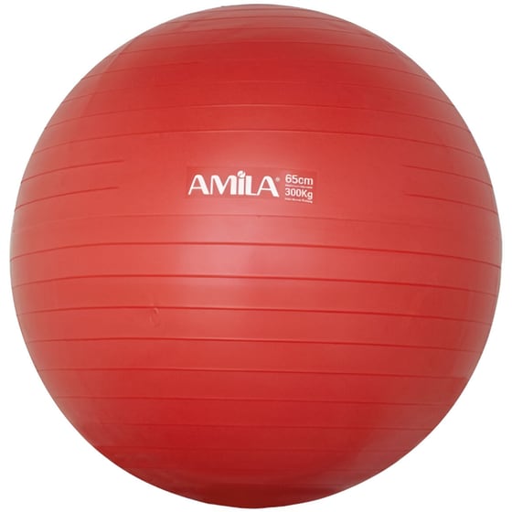 Μπάλα Γυμναστικής Amila Κατάλληλη για Pilates 1.10 kg 65 cm από PVC - Κόκκινο image 0