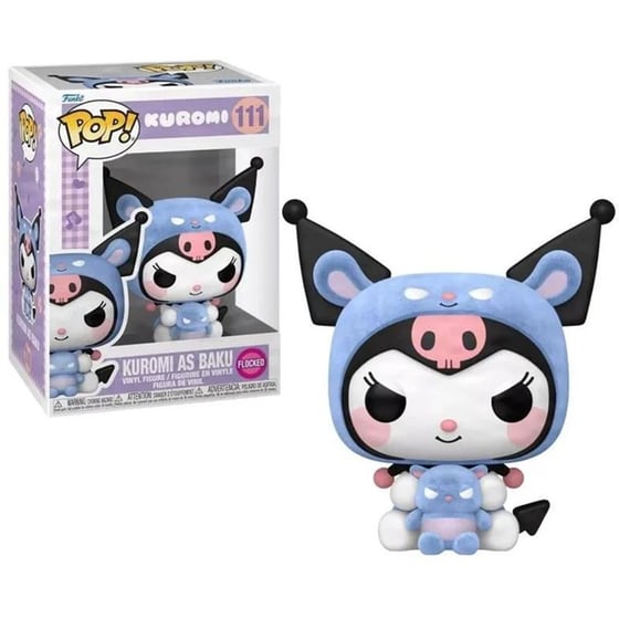 Funko Pop!: Kuromi - Kuromi as Baku (Flocked) #111 Vinyl Figure image 0