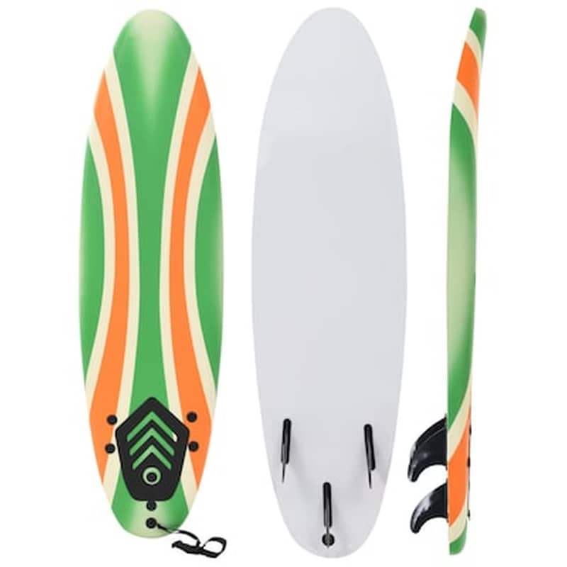 VIDAXL Σανίδα Surf VidaXL Μπούμερανγκ 170 cm - Πράσινο/Πορτοκαλί
