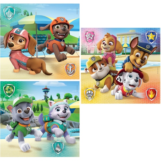 Παιδικό Σετ Παζλ Clementoni Super Color Nickelodeon Paw Patrol (3x48 Κομμάτια) image 1