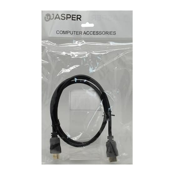 Καλώδιο Σύνδεσης Jasper Hdmi 1.4 A Αρσενικό Σε A Αρσενικό Gold Plated Ccs 1m Μαύρο image 1