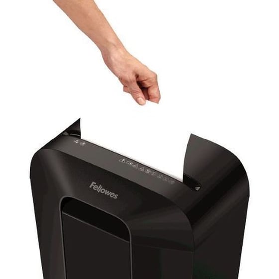 Καταστροφέας Εγγράφων Fellowes Powershred LX41 Mini-Cut 8 φύλλων με κάδο17lt - Μαύρο image 3