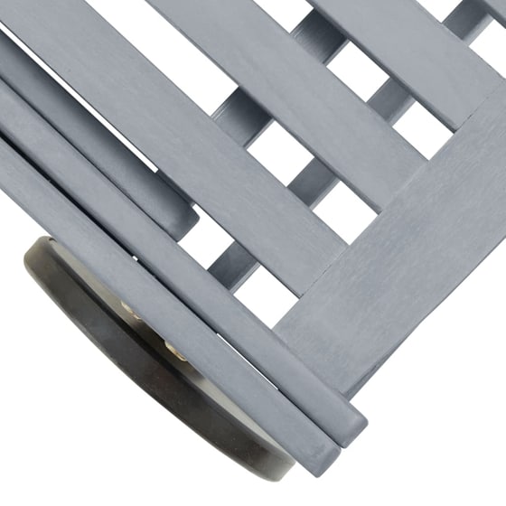 Ξαπλώστρα VidaXL από Μασίφ Ξύλο Ακακίας 200x68x30-86 cm - Γκρι/Πράσινη image 10