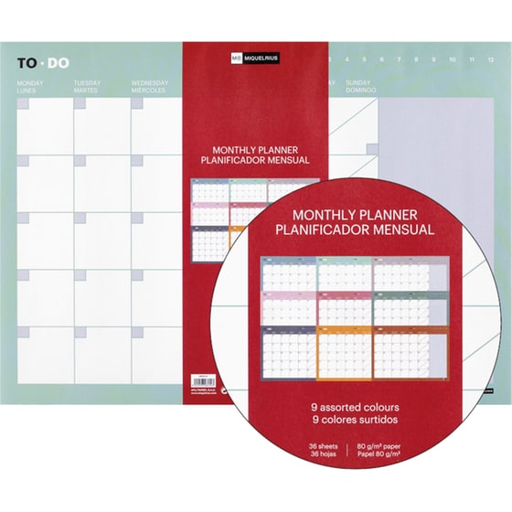 Οργανόγραμμα Miquelrius 2024 Μηνιαίο Planner To Do A3 image 0